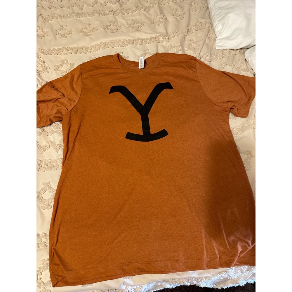 Yellowstone Dutton Ranch Graphic T-Shirt Bella Canvas Orange Mens XL TV Show Tee